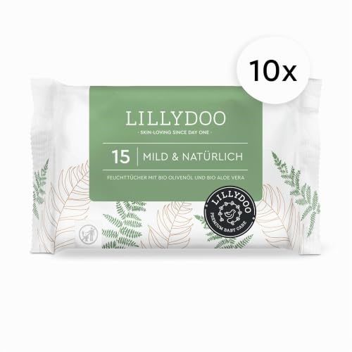 LILLYDOO Feuchttücher Mild & Natürlich, 150 Stück (10 x 15) – Ansicht 2