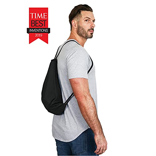 Quikflip 2-In-1 Reversible Backpack Jacket (As Seen On Shark Tank) Unisex Dryflip Windbreaker - Black #TOP2