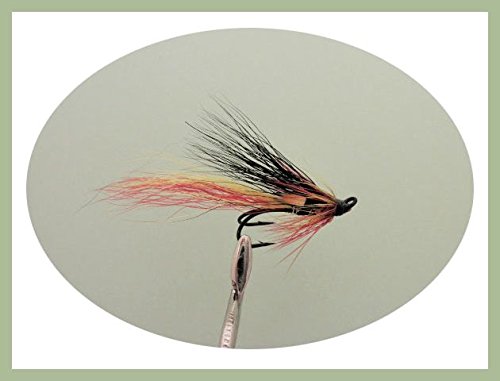 Mouches à Saumon Vintage Aux Yeux Intestinaux - Paire Avec Double Crochet - Pêche à La Mouche
