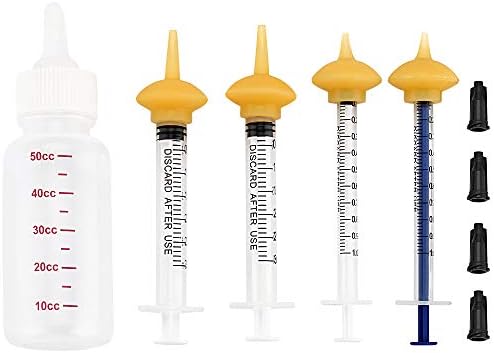 Xuanda Pet Feeding Bottle and Syringes with Nipples for Small Cat Dog Animals (Model 1)