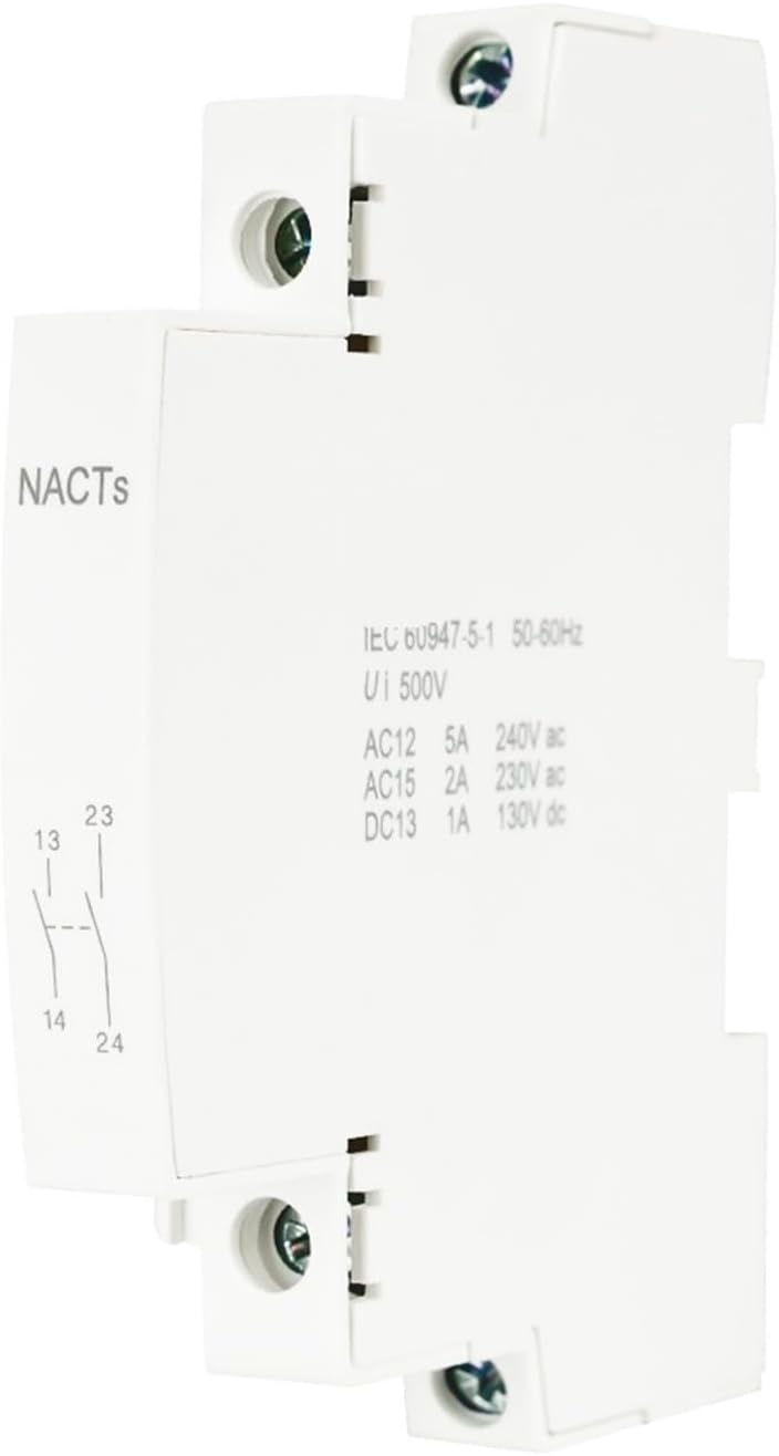 Auxiliary Contactor for Househould AC DC 220V 230V 50/60Hz 2NO 1Pcs(2NO)