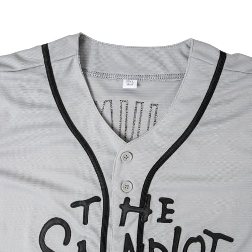 Youth Sandlot Jersey Rodriguez Yeah-Yeah McClennan Jersey(11 Grey,Medium) — view 3