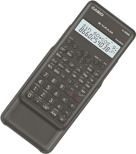 Casio FX-82MS-2 Wissenschaftlicher Taschenrechner, Batteriebetrieb, grau & TSI Geodreieck 16 cm, transparent, Art. Nr. 46302