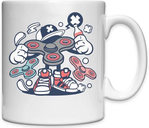 Fidget Spinner Tasse en céramique blanche style urbain