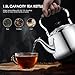 UUNVTOSU Stove Top Tea Kettle, Stainless Steel Teapot for Household and Kitchen Whistling Kettle Suitable for All Hob/Stove Types, Kitchen Essential Brewing Coffee, Tea and Espresso 3L-1l Kettle (Col