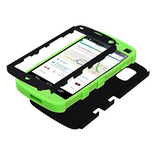 MYBAT LGE960HPCTUFFSO007NP Premium TUFF Case for LG Nexus 4 E960 - 1 Pack - Retail Packaging - Black/Electric Green