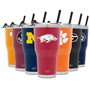 Simple Modern Officially Licensed Collegiate Arkansas Razorbacks Tumbler with Straw and Flip Lid | Insulated Stainless Steel 30oz Thermos | Cruiser Collection | University of Arkansas, Fayetteville