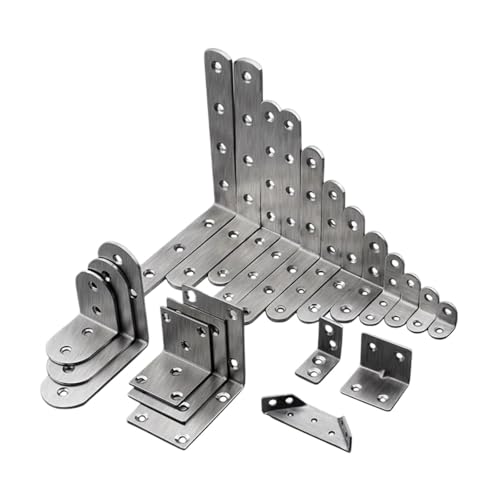 Soportes de esquina acero inoxidable en forma de L para fijación de muebles 808020