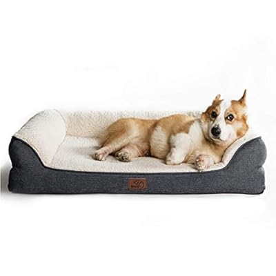 Bedsure Orthopedic Memory Foam Dog Bed Medium - Dog Sofa with Removable Washable Cover & Waterproof Liner, 7 inches Height Couch Dog Beds for Small, Medium Dogs up to 50 lbs