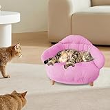 Hundestuhl – Haustiersofa | Eckhundebett | Sofas und Stühle für Hunde | Hundesofabett | Abnehmbare Couch Hundebett Hundesofa Couch | Weicher Haustiercouchstuhl, atmungsaktives Katzennestbett für das W