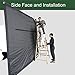 KHAMPA Golf Impact Parabolic Screen Enclosure DIY with Frame and Kit Indoor Simulator Projection Large Size Durable Fabric with Hook & Loop - Reinforced Black Border - [13'1.2''x9'10''x9'10'']