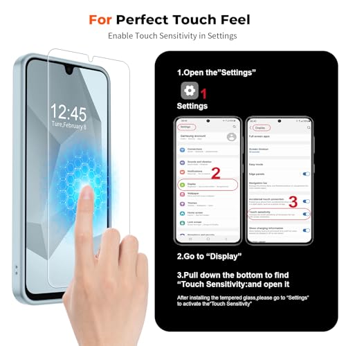 Image of SUPFINE Magnetic for Samsung Galaxy A16 5G Case with Screen Protector, (Built-in Magnets) (Military Grade Drop Protection) Slim Translucent Shockproof Phone Case,Sliver Blue