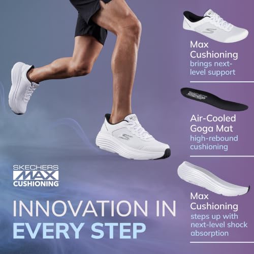 Skechers Men's Hands Free Slip-ins Max Cushioning Endeavour - Cardova Sneaker, White/Black, 7.5 by Skechers - Used condition - Image 4