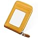 RFID Blocking Credit Card Case Organizer Genuine Leather Zip-Around Security Wallet