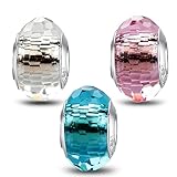 MICOO 925 Sterling Silver Charms for Bracelets,Fashion DIY Dangle Pendants Beads Simulated Birthstone Charms,Birthday Gifts for Women