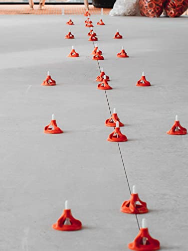 Flat-Pro® Twist-it Fliesenverlegehilfe 3mm Set - 150 Gewindelaschen + 150 Zughauben - 3-20 mm Fliesenstärke - Fliesen Nivelliersystem