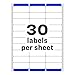 Easy Peel White Address Labels w/ Sure Feed Technology, Laser Printers, 1 x 2.63, White, 30/Sheet, 100 Sheets/Box