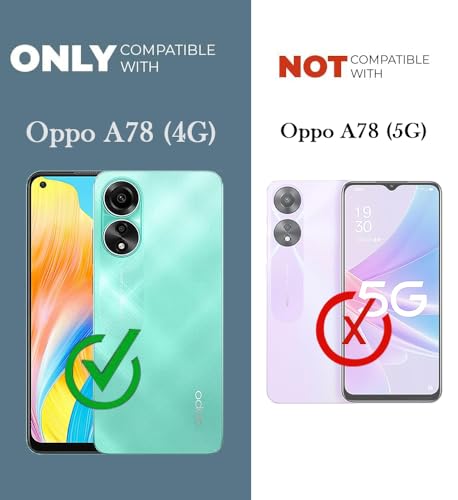 Image of Jkobi Lifetime Anti-Yellow Clear Back Cover Case for Oppo A78 4G (Sleek Hard Crystal | Shockproof and Camera Protection)