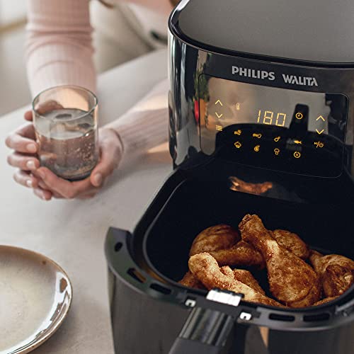 Philips Walita Preta Fritadeira Airfryer Digital Série 3000, 4.1L de capacidade, Garantia internacio