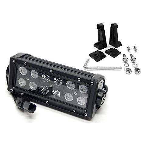 Southern Truck 75075 Black 7.5" LED Light Bar (Face Str, Dbl Row, Combo Flood/Beam 36w/DT Harness 79900/3,600 Lumens) Cover