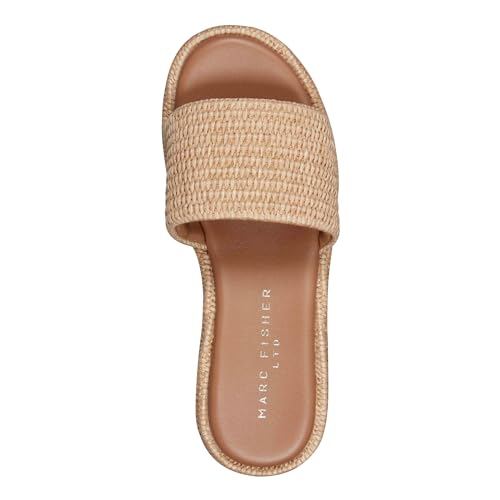 Marc Fisher LTD Women's Daylin Wedge Sandal, Light Natural 111, 104