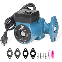AB 110V 12.6 GPM Circulation Pump with Internal Check Valve, 3-Speed Hot Water Recirculating Pump 1" FNPT Flanges Low Noise for Water Heater System Solar Heater Boiler Blue