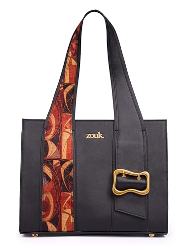 Image of ZOUK Kalki Office Bag for Women |Vegan Leather | Twin Gadget Compartments | Fits 13-Inch Laptop + iPad | Concealed Zipper Pocket