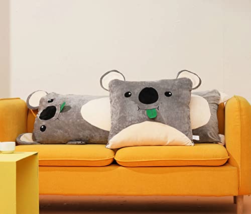 Lassupin Cute Animal Throw Pillow Covers Decorative Square Velvet Pillowcase Soft Solid Cushion Case For Kids Sofa Bedroom Car, 20 X 20 Inch #TOP5