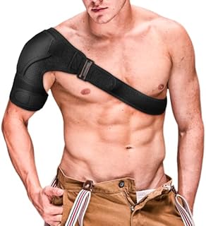 Shoulder Brace for Men and Women Recovery Shoulder. Adjustable Shoulder Support for Rotator Cuff, AC Joint Pain Relief, Shoulder Injuries. Perfect Fit Shoulder Compression Sleeve (One Size Regular)