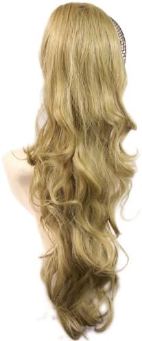 Wiwigs NEW Long Wavy Gold blonde Ponytail Jaw Claw Clip in Hair Piece Extension UK