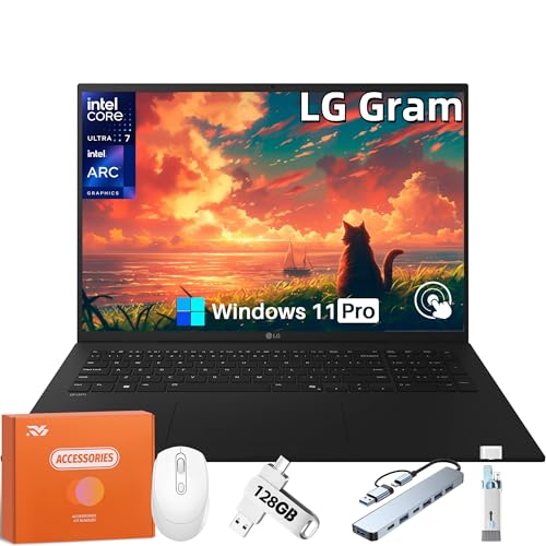 LG Gram 17 Touchscreen Laptop, AI-Enabled Intel Ultra 7 Series 2 Processor, Intel Arc Graphics, 17