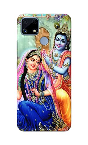 Image of Printed Hard Back Cover Case for Realme Narzo 30A Back Cover (Radha Krishna) -1803