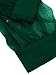 Floerns Women's Pearl Mesh Sheer Long Sleeve Blouse Shirts Tops Dark Green L