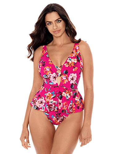 Skinny Dippers Women's Swimwear Toe Too Too Plunge Neckline Soft Cup Skirted One Piece Swimsuit