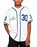 Baseball-Trikot für Jugendliche, The Sandlot Benny The Jet Rodriguez, #30, genäht, für Kinder, Baseball-Trikot, Sport, Jungen, Weiss/opulenter Garten, 12 Jahre