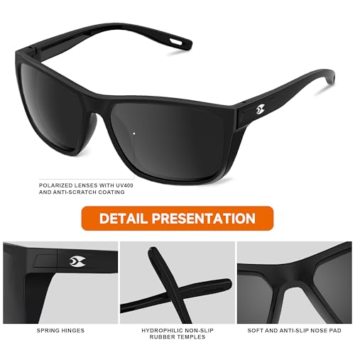 suoso Polarized Sunglasses for Men, TR90 Lightweight Sun Glasses with UV400 Protection for Fishing Running Golf — view 3