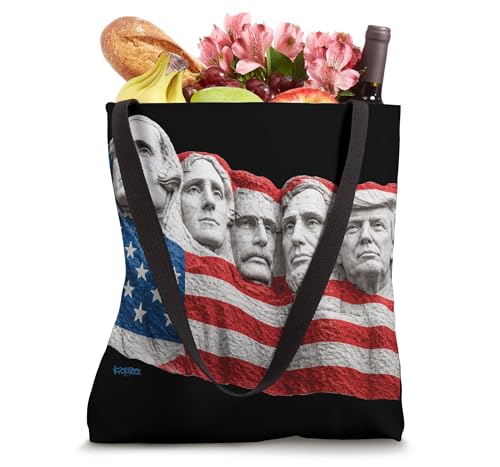 Bolso Tote Mount Rushmore con bandera U.S.A. y presidente Trump miniatura 4