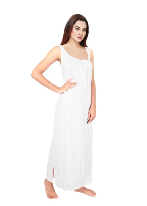 Image of Women's Sleeveless Maxi Night Dress, Spaghetti Strap Nighty, Comfortable Sleepwear Pack of 2