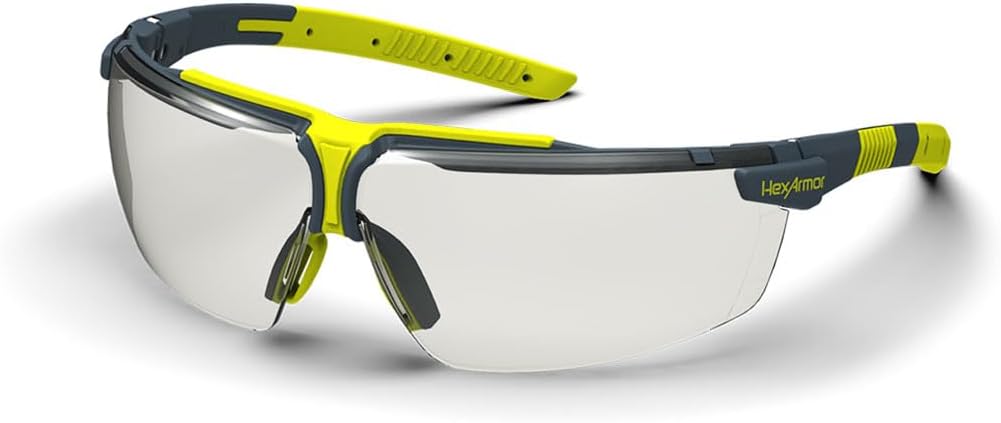 HexArmor VS300 Safety Glasses with Adjustable Side Arms Z87+ for Men and Women