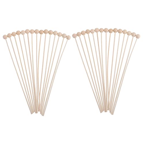 RORPOIR 30pcs Diffuser Sticks for Fragrance Rattan Wood Replacement Wands for Home Decoration Scent Dispersal for Living Room Office Kitchen and Bedroom