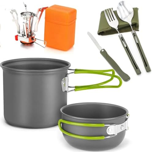 Kit Cozinha para Camping Pesca Trekking Travessia Panela Fogareir...