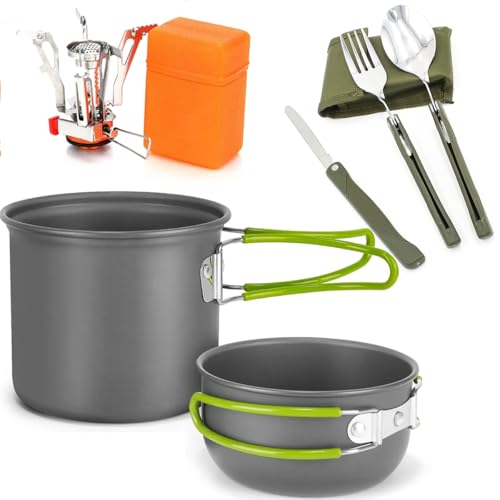 Kit Cozinha para Camping Pesca Trekking Travessia Panela Fogareiro Talher