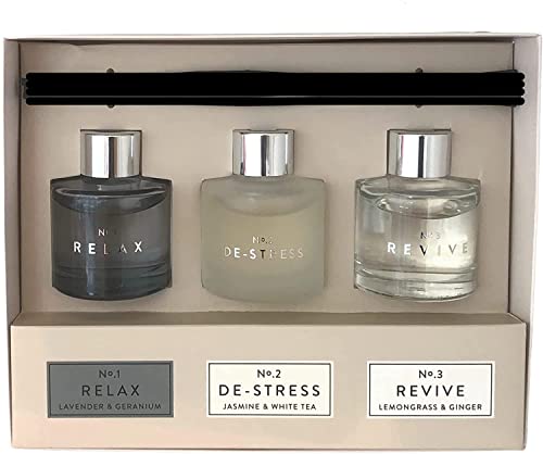 Ahuva Reed Diffuser Set Of 3 (1.7 Fl Oz Each)- Oil Diffuser & Reed Diffuser Sticks, Home Decor & Office Decor, Fragrance And Gifts #TOP7