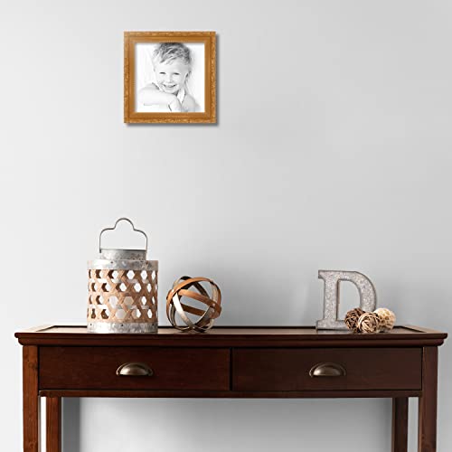 Arttoframes 10X10 Inch Gold Picture Frame, This 1.50 Inch Custom Wood Poster Frame Is Bright Gold - Comes With Regular Glass And Corrugated Backing (Wom0066-82214-030-10X10) #TOP1