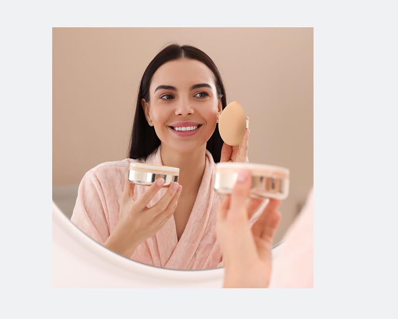 Miniatura 4 de Juego de 2 esponjas de cojín de aire ultra suaves para maquillaje, sin látex, para base, líquido, crema y polvo, agradable al tacto y multiusos