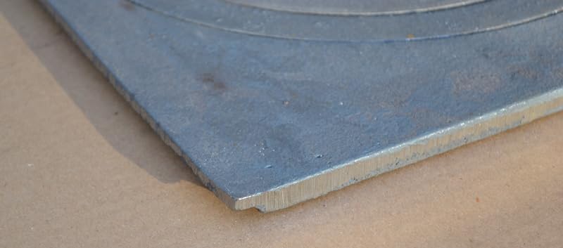 SEZAM Gussplatte zum ofen mit 2-Loch 68x32cm Kohleplatte Kaminplatte Grauguss Gusseisen