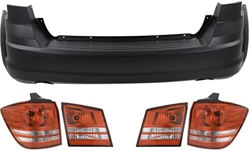 JH FLASK Bumper Cover Kit Fits Rear with Bumper Cover and Tail 5Pc