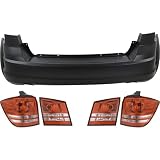 JH FLASK Bumper Cover Kit Fits Rear with Bumper Cover and Tail 5Pc