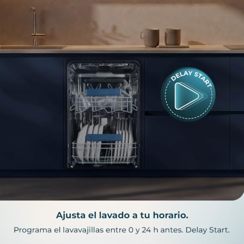 Miniatura 7 de Cecotec Lavavajillas 45 Cm Integrable Bolero Aguazero 4250 Full-Bi. 9 Cubiertos, 6 Programas, Bajo Consumo, Motor Inverter Plus Duo, Delay Start, Sideview Light Y Cesta Para Cubiertos