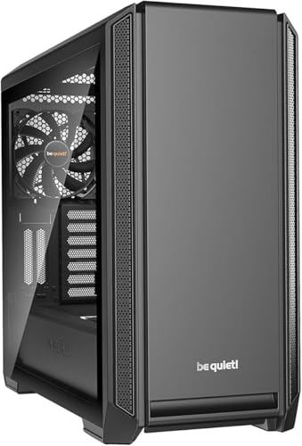 be quiet! Silent Base 601 Window Black PC-Gehäuse, 2X Pure Wings 2 140mm Lüfter, bis 360mm Radiator, E-ATX Mainboard kompatibel